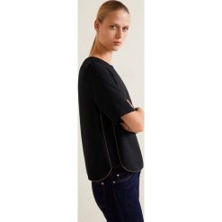Mango - Top Dil2. Szare topy damskie Mango, l, z materiału, z okrągłym kołnierzem. Za 119,90 zł.
