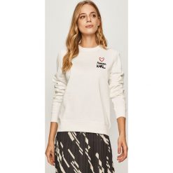 Karl Lagerfeld - Bluza bawełniana. Czarne bluzy damskie KARL LAGERFELD, s, z nadrukiem, z bawełny, z długim rękawem, długie, bez kaptura. Za 849,90 zł.