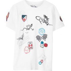 Odzież chłopięca: T-shirt bonprix biały z nadrukiem