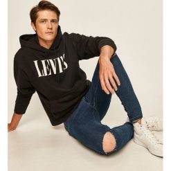 Levi's - Bluza. Czarne bluzy męskie Levi's®, s, z nadrukiem, z bawełny, z kapturem, bez rękawów, z kapturem. Za 319,90 zł.