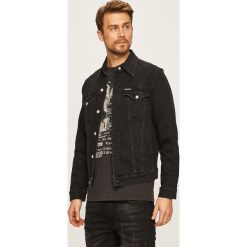 Calvin Klein Jeans - Kurtka jeansowa. Czarne płaszcze męskie Calvin Klein Jeans, xl, bez wzorów, z elastanu, krótkie, bez kaptura. Za 449,90 zł.
