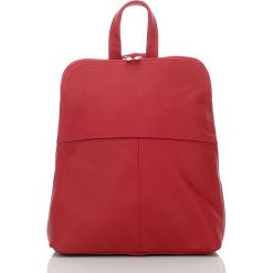BEVERLY skórzany plecak damski Czerwony. Czerwone plecaki damskie marki Abruzzo, eleganckie. Za 129,00 zł.