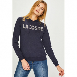 Lacoste - Bluza. Szare bluzy z kapturem damskie marki Lacoste, m, z nadrukiem, z bawełny. W wyprzedaży za 359,90 zł.