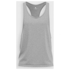Tank top Męski tank top muscle (bez nadruku, gładki) - szara. Szare t-shirty męskie MegaKoszulki, m, z nadrukiem, bez kołnierzyka. Za 39,00 zł.