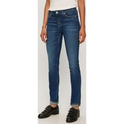 Calvin Klein Jeans - Jeansy CKJ 021. Niebieskie jeansy damskie Calvin Klein Jeans, z podwyższonym stanem. Za 449,90 zł.
