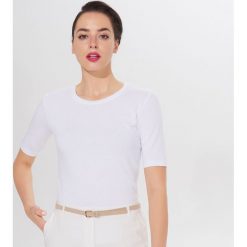 Koszulka z recyklowanego poliestru Eco Aware - Biały. Białe koszulki damskie Mohito, s, bez wzorów, bez kołnierzyka, bez rękawów. W wyprzedaży za 29,99 zł.