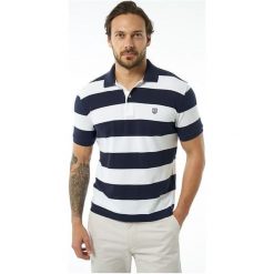 Jimmy Sanders Koszulka Polo Męska L Ciemnoniebieska. Szare koszulki męskie Jimmy Sanders, m, w paski, polo, bez rękawów. Za 159,00 zł.