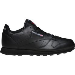 Buty Reebok Classic Leather "Black" Junior (50149). Czarne buty dziewczęce sportowe marki Reebok, na zimę, bez wzorów, ze skóry, bez zapięcia, reebok classic. Za 199,99 zł.