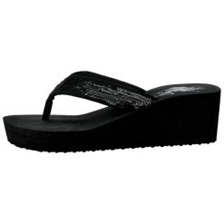 U.S. Polo Assn. Japonki Damskie Tansy 1 Paillettes 37 Czarne. Czarne klapki damskie U.S. Polo Assn., bez wzorów, bez obcasa. Za 109,00 zł.