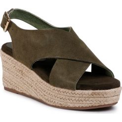 Espadryle QUAZI - QZ-22-02-000239 269. Zielone espadryle damskie QUAZI, bez wzorów, ze skóry, bez obcasa, na obcasie. W wyprzedaży za 129,00 zł.
