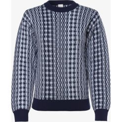 BOSS Casual - Sweter damski z dodatkiem jedwabiu – Wicasa, niebieski. Niebieskie swetry damskie BOSS Casual, s, bez wzorów, z bawełny, retro, bez rękawów, bez kaptura. Za 799,95 zł.