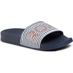 Klapki ROXY - ARJL100679 4Bi. Niebieskie klapki damskie Roxy, bez wzorów, z tworzywa sztucznego, bez obcasa. Za 129,00 zł.