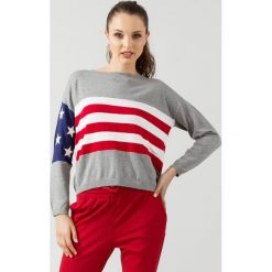 SWETER MY TWIN TWINSET. Szare swetry damskie Twinset, s, z aplikacjami, z wełny, bez rękawów, bez kaptura. Za 224,70 zł.