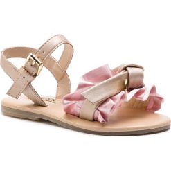 Sandały GUESS - Rouches FI6ROU SAT03 PNK. Żółte sandały dziewczęce Guess, ze skóry ekologicznej, bez zapięcia. Za 259,00 zł.