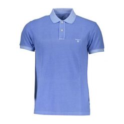 Koszulka polo w kolorze jasnoniebieskim. Niebieskie koszulki męskie GANT, s, z haftami, polo, bez rękawów. W wyprzedaży za 254,95 zł.