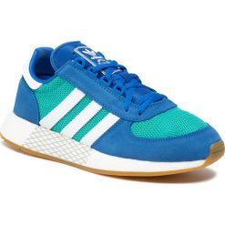 Buty adidas - Marathon Tech EE4918 Hiraqu/Ftwwht/Blue. Niebieskie buty sportowe męskie Adidas, na co dzień, bez wzorów, z zamszu, klasyczne, bez zapięcia. W wyprzedaży za 329,00 zł.