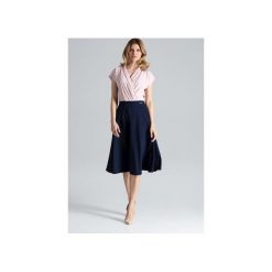 Spódnica628 Granat. Niebieskie spódniczki damskie FIGL, xl, bez wzorów, rozkloszowane. Za 139,00 zł.