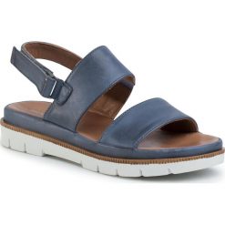 Sandały SALAMANDER - Mostari 32-23001-02 Denim. Niebieskie klapki damskie Salamander, bez wzorów, ze skóry, bez obcasa. Za 339,00 zł.