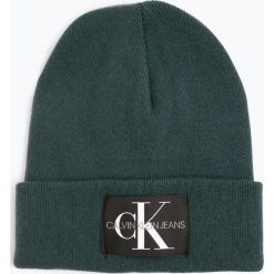 Calvin Klein Jeans - Czapka męska z dodatkiem kaszmiru, zielony. Zielone czapki męskie Calvin Klein Jeans, z aplikacjami, z jeansu. Za 179,95 zł.