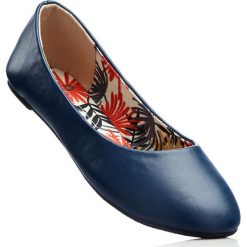 Baleriny damskie: Baleriny bonprix ciemnoniebieski