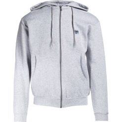 Jasnoszara Bluza Hawa. Szare bluzy męskie Born2be, xl, z nadrukiem, z dzianiny, z kapturem. Za 39,99 zł.
