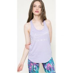 Nike - Top. Szare topy damskie Nike, s, z nadrukiem, z bawełny, bez rękawów. W wyprzedaży za 79,90 zł.