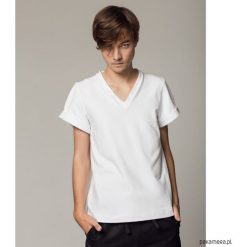 T-shirt męski biały. Białe t-shirty męskie Pakamera, m, bez wzorów, z bawełny, bez kołnierzyka, krótkie. Za 95,00 zł.