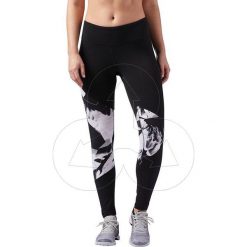 Legginsy damskie Reebok WORKOUT CD5967. Spodnie damskie Reebok, z nadrukiem, z bawełny. Za 119,00 zł.