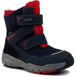 Śniegowce SUPERFIT - GORE-TEX 5-09170-80 S Blau/Rot. Niebieskie śniegowce chłopięce Superfit, bez zapięcia, gore-tex. W wyprzedaży za 279,00 zł.
