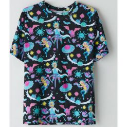 Koszulka Rick and Morty - Czarny. Czarne koszulki damskie Cropp, s, bez wzorów, bez kołnierzyka. Za 49,99 zł.