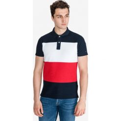 Tommy Hilfiger Polo Koszulka Niebieski Czerwony Biały. Czerwone podkoszulki męskie TOMMY HILFIGER, m, bez wzorów, z bawełny, bez rękawów. Za 426,95 zł.