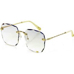 Geometryczne okulary przeciwsłoneczne mazzini mysterious look niebieski. Niebieskie okulary przeciwsłoneczne damskie LOOKS STYLE EYEWAER. W wyprzedaży za 59,90 zł.