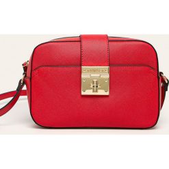 Twinset - Torebka. Czarne listonoszki damskie Twinset, w paski, z poliesteru, na ramię, bez dodatków. Za 649,90 zł.