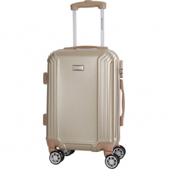 Walizka w kolorze beżowym - 36 l. Brązowe walizki Platinium, z materiału. W wyprzedaży za 179,95 zł.