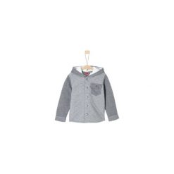 S.Oliver Boys Kurtka grey melange - szary - Gr.Moda (2 - 6 lat). Szare bluzy niemowlęce marki S.Oliver, z elastanu, z kapturem. Za 99,00 zł.