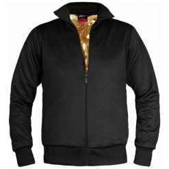 Bluza Gold Extra - czarna. Czarne bluzy męskie FJ!, m, bez wzorów, z bawełny, klasyczne, z klasycznym kołnierzykiem, bez rękawów, bez kaptura. W wyprzedaży za 63,60 zł.