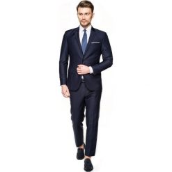Garnitury: garnitur barga 313 granatowy slim fit