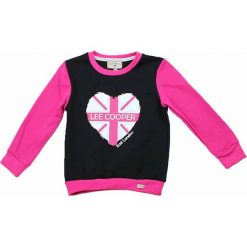 Bluza w kolorze czarnym. Bluzy dziewczęce rozpinane Lee Cooper & RG512, z nadrukiem. W wyprzedaży za 49,95 zł.