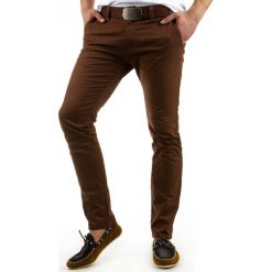 Spodnie męskie: Spodnie męskie chinos brązowe (ux0557)