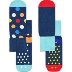 Happy Socks - Skarpetki dziecięce 16-26 (2-pak). Zielone skarpetki dziewczęce Happy Socks, bez wzorów, z elastanu. Za 39,90 zł.