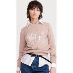 Bluza z nadrukiem - Różowy. Różowe bluzy damskie Reserved, s, z nadrukiem. W wyprzedaży za 39,99 zł.