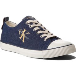 Trampki CALVIN KLEIN JEANS - Arturo S1635 Midnight/Gold. Niebieskie trampki męskie Calvin Klein Jeans, bez wzorów, z jeansu, klasyczne, bez zapięcia. W wyprzedaży za 249,00 zł.