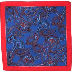 Modna Poszetka Męska - Chattier - Orientalny Wzór, Niebieska POSZCH0194. Niebieskie poszetki męskie Chattier, z materiału, eleganckie. Za 27,00 zł.