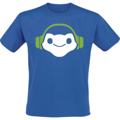 Overwatch Lucio Icon T-Shirt niebieski. Niebieskie t-shirty męskie z nadrukiem Overwatch, l, z okrągłym kołnierzem. Za 74,90 zł.