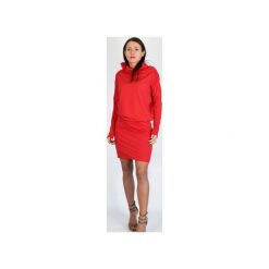 KATIA - XS - 4XL _ z golfem sukienka dresowa. Niebieskie sukienki damskie Collibri, na co dzień, s, bez wzorów, z dresówki, biznesowe, z golfem, z długim rękawem, długie, ołówkowe. Za 189,00 zł.