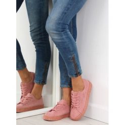 Espadryle różowe BAILEN. Różowe espadryle damskie FunKee.pl, bez wzorów, ze lnu, bez obcasa. Za 92,99 zł.