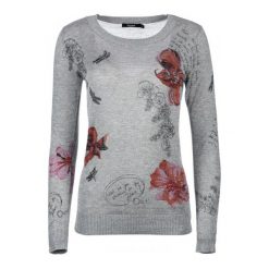 Swetry klasyczne damskie: Desigual Sweter Damski S Szary