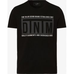 Tom Tailor Denim - T-shirt męski, czarny. Czarne t-shirty męskie TOM TAILOR DENIM, m, z nadrukiem, z bawełny, bez kołnierzyka. Za 59,95 zł.