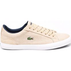 Lacoste - Tenisówki. Szare tenisówki męskie Lacoste, z materiału, na sznurówki. W wyprzedaży za 249,90 zł.