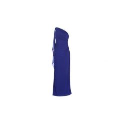 Sukienki długie Lauren Ralph Lauren GEORGETTE CAPE GOWN. Niebieskie sukienki damskie Lauren Ralph Lauren, bez wzorów, bez kołnierzyka, bez rękawów, długie. Za 1139,00 zł.